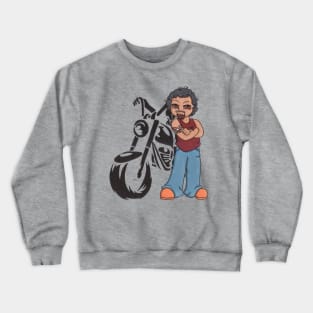 Motorcycle Man Crewneck Sweatshirt